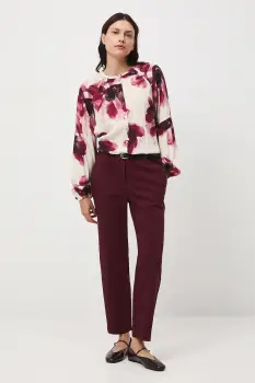 Medicine pantaloni culoarea bordo imagine