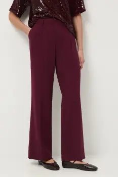 Medicine pantaloni culoarea bordo, lat, medium waist imagine