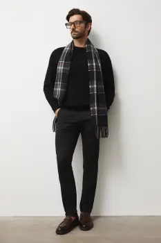 Medicine pantaloni culoarea negru, cu fason chinos imagine