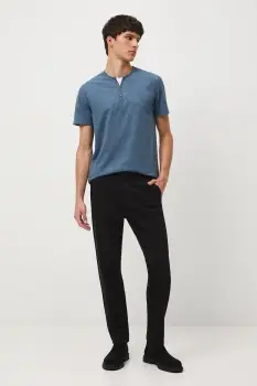 Medicine pantaloni culoarea negru, cu fason chinos imagine