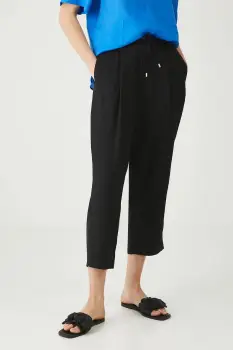 Medicine pantaloni culoarea negru, lat, medium waist imagine