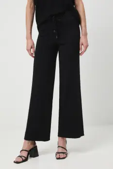 Medicine pantaloni culoarea negru, lat, medium waist imagine