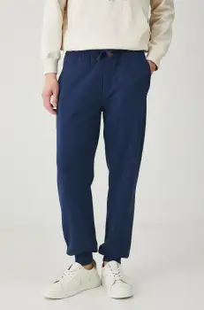 Medicine pantaloni de trening barbati, culoarea albastru marin, melanj imagine