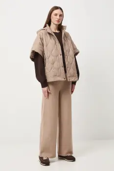 Medicine pantaloni de trening culoarea bej, melanj imagine