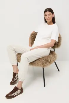 Medicine pantaloni de trening culoarea bej, uni imagine