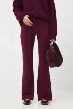 Medicine pantaloni de trening culoarea bordo, neted imagine