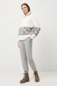 Medicine pantaloni de trening culoarea gri, melanj imagine