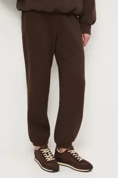 Medicine pantaloni de trening culoarea maro, neted imagine