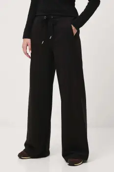 Medicine pantaloni de trening culoarea negru, lat, medium waist imagine