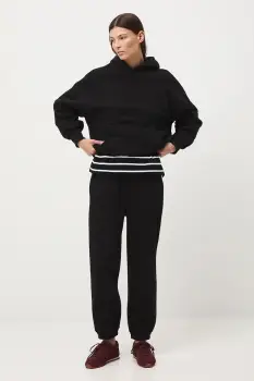 Medicine pantaloni de trening culoarea negru, neted imagine