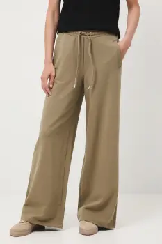 Medicine pantaloni de trening culoarea verde, lat, medium waist imagine