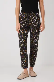 Medicine pantaloni de trening din bumbac femei, culoarea negru, modelator imagine