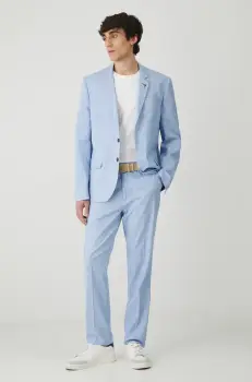 Medicine pantaloni din amestec de in mulata imagine