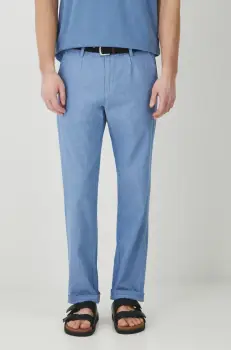 Medicine pantaloni din in barbati, drept imagine