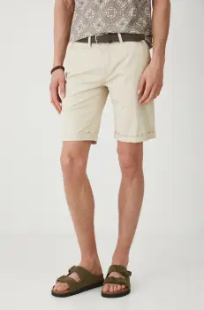 Medicine pantaloni scurti barbati, culoarea bej imagine