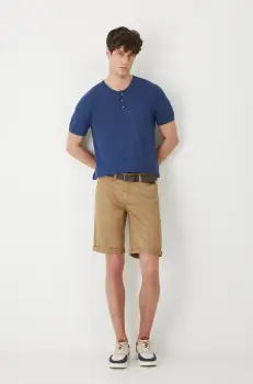 Medicine pantaloni scurti barbati, culoarea bej imagine