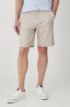 Medicine pantaloni scurti barbati, culoarea bej, melanj imagine