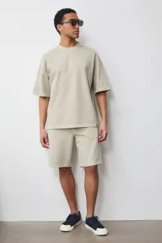 Medicine pantaloni scurti de trening pentru barbati, din bumbac imagine