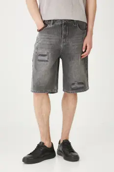 Medicine pantaloni scurti din bumbac culoarea gri imagine