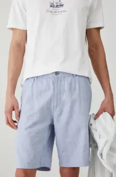 Medicine pantaloni scurti din in barbati, melanj imagine