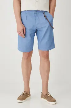 Medicine pantaloni scurti din in barbati, melanj imagine