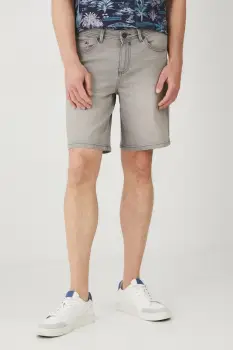 Medicine pantaloni scurti jeans culoarea gri imagine