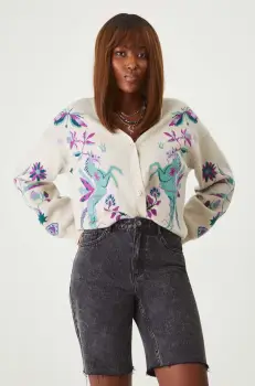 Medicine pantaloni scurti jeans femei, culoarea negru, neted, medium waist imagine