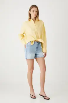 Medicine pantaloni scurti neted, medium waist imagine