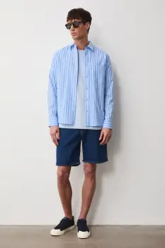 Medicine pantaloni scurti pentru barbati, din denim imagine