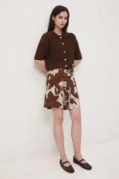 Medicine pantaloni scurti pentru femei, cu adaos de in imagine