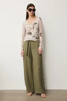 Medicine pantaloni wide leg pentru femei imagine