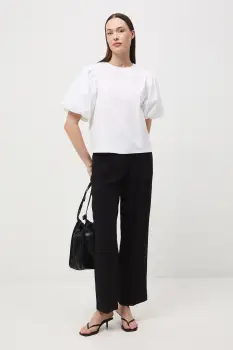 Medicine pantaloni wide leg pentru femei, cu vascoza imagine