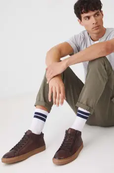 Medicine pantofi de piele barbati, culoarea maro imagine