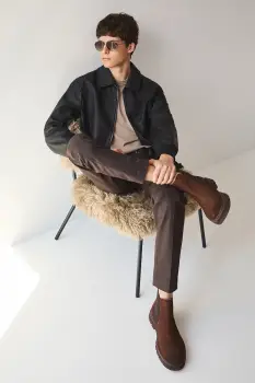 Medicine pantofi de piele intoarsa culoarea maro imagine