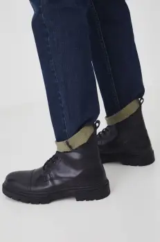 Medicine pantofi inalti barbati, culoarea negru imagine