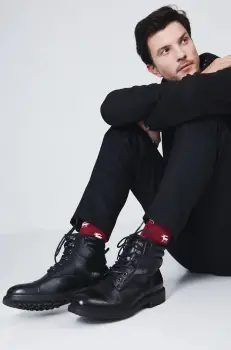 Medicine pantofi inalti barbati, culoarea negru imagine