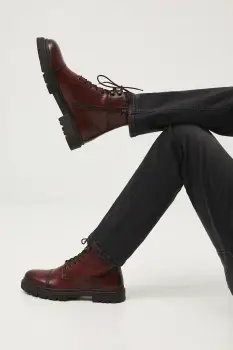 Medicine pantofi inalti culoarea maro imagine