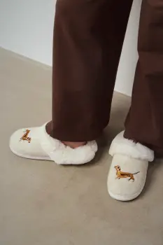 Medicine papuci de casa culoarea bej imagine