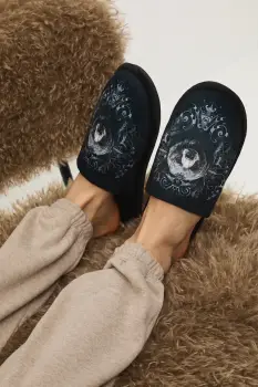 Medicine papuci de casa culoarea negru imagine