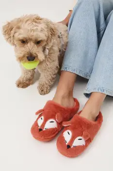 Medicine papuci de casa culoarea portocaliu imagine