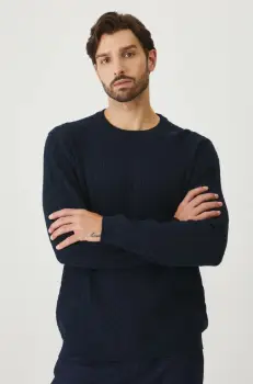 Medicine pulover barbati, culoarea albastru marin imagine