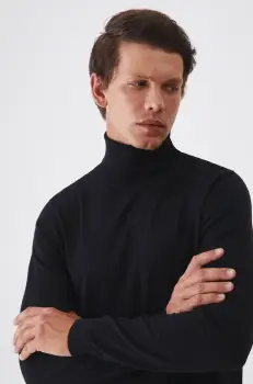 Medicine pulover barbati, culoarea negru, light imagine