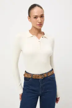 Medicine pulover culoarea bej imagine