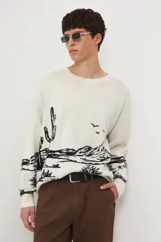 Medicine pulover culoarea bej imagine