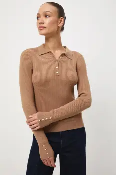 Medicine pulover culoarea bej imagine