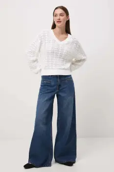 Medicine pulover culoarea bej imagine