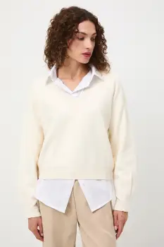 Medicine pulover culoarea bej imagine