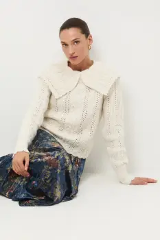 Medicine pulover culoarea bej imagine