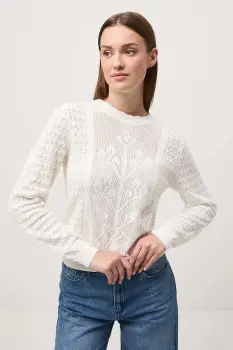 Medicine pulover culoarea bej imagine