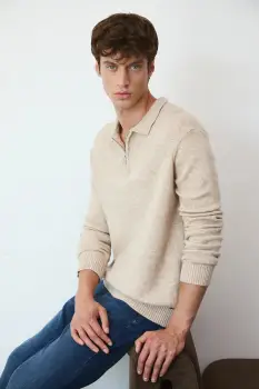 Medicine pulover culoarea bej imagine